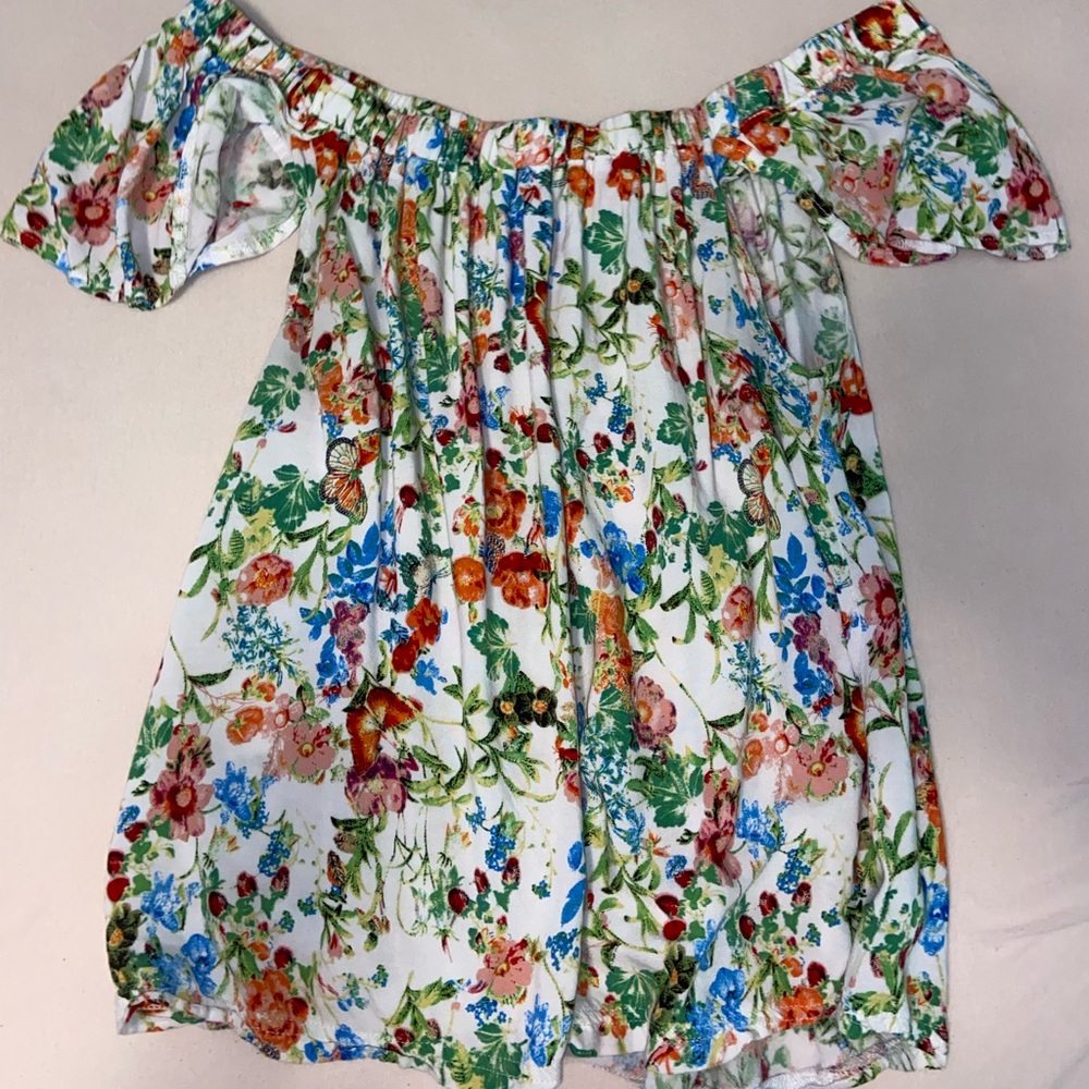 Floral off the shoulder top